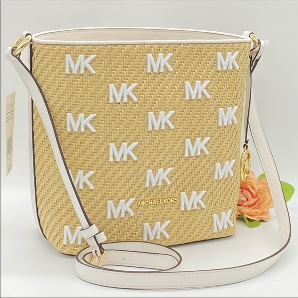 MICHAEL KORS STRAW PYTHON CAPSULE EDEN MD MESSENGR - Picture 5 of 16